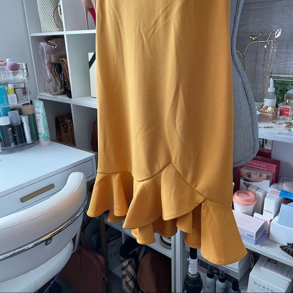 Mura boutique orange bodycon dress - Picture 3 of 8